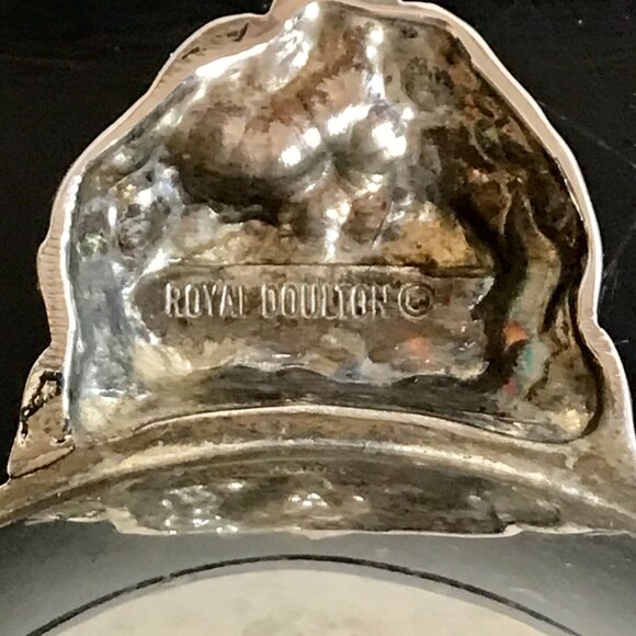 Royal Doulton Silver Metal & Porcelain Plate Over the Cup Tea Strainer Roses - Picture 6 of 6